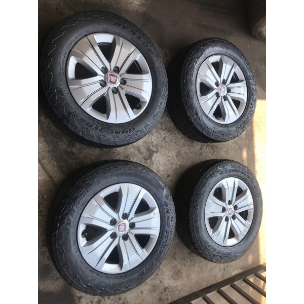 Jogo De Roda Com Pneu Fiat Toro Aro 16 Original Usado