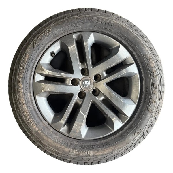 Roda Com Pneu Fiat Toro 225\65\17 Cinza-escuro