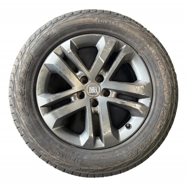 Roda Com Pneu Fiat Toro 225\65\17 Cinza-escuro