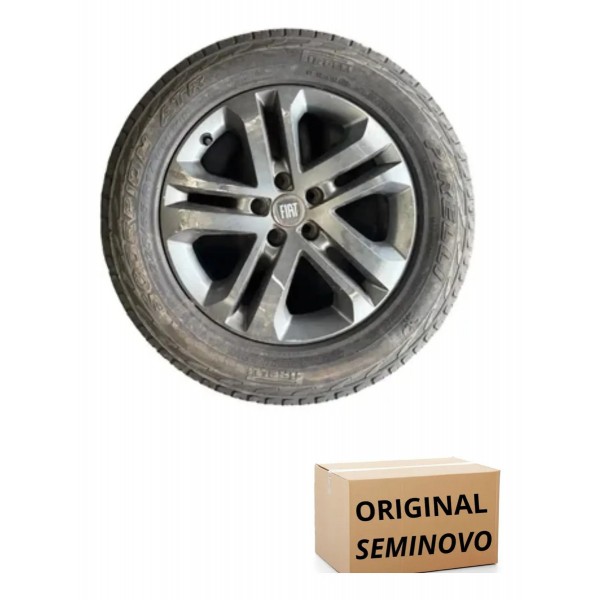 Roda Com Pneu Fiat Toro 225\65\17 Cinza-escuro