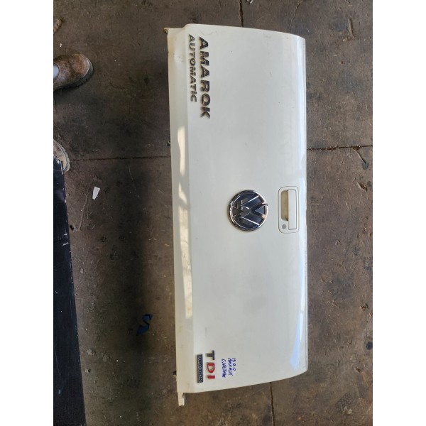 Tampa Traseira Amarok 2017 Branca C\detalhe Branco