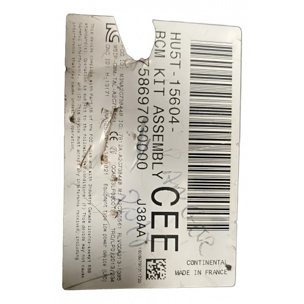 Módulo Bcm Fusível Ford Ranger 3.2 2013/23 - Hu5t15604cee