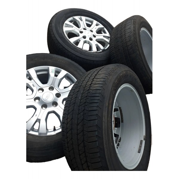 Jogo Roda C/ Pneu Ford Ranger Limited 2019/2020 265/60r18 Prateado