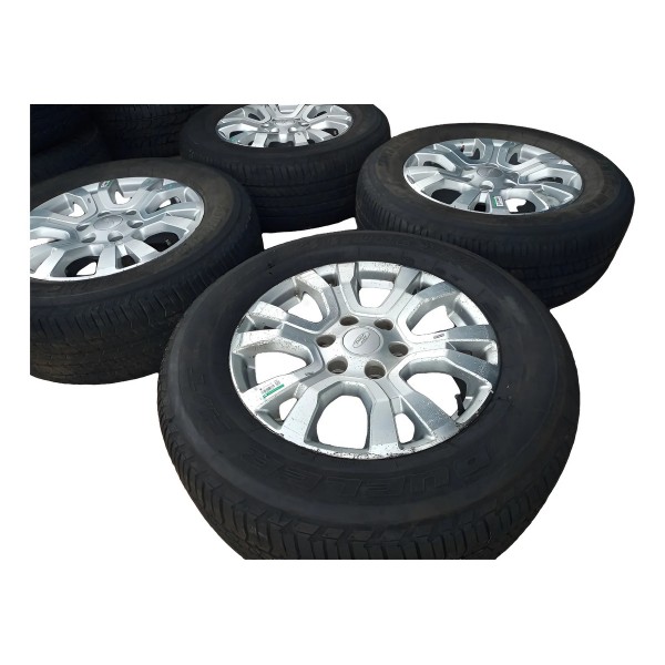 Jogo Roda C/ Pneu Ford Ranger Limited 2019/2020 265/60r18 Prateado