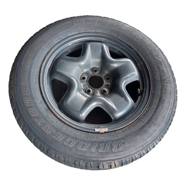 Roda Avulsa  Estepe Aro 16 C/ Pneu Fiat Toro 2016/2020 Preto