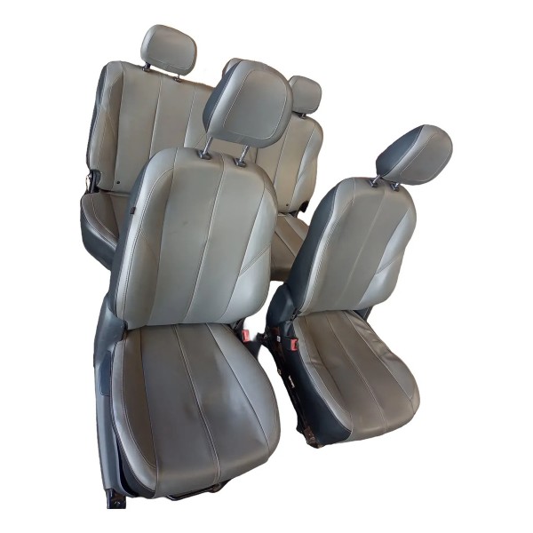 Jogo De Bancos Couro S10 2018/2021 Eletrico Original Cinza