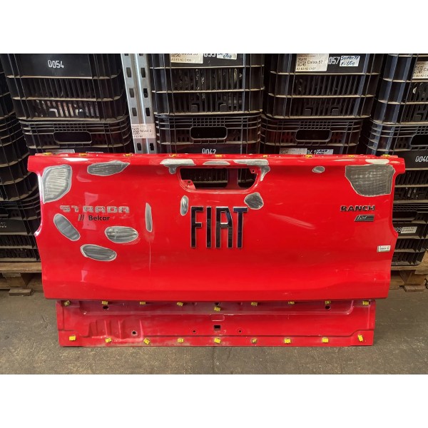 Tampa Traseira Fiat Strada Ranch 2023 Recuperada Vermelho