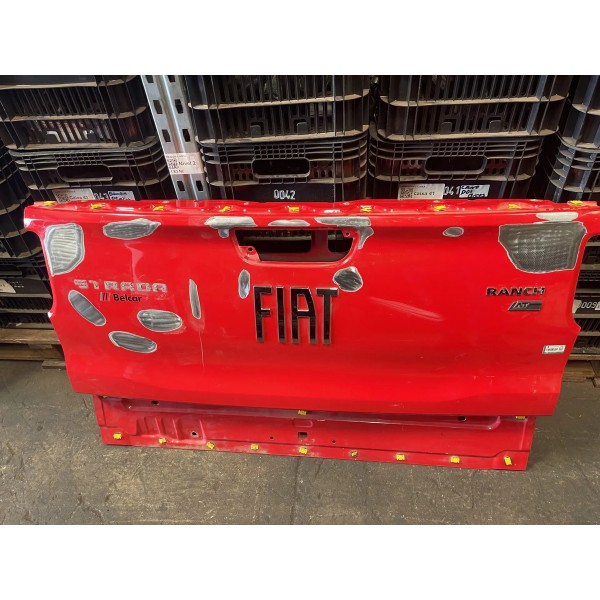 Tampa Traseira Fiat Strada Ranch 2023 Recuperada Vermelho
