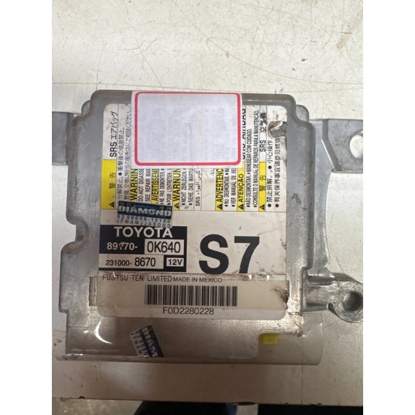 Modulo Central 891700k640 Toyota Hilux Sw4 2022 Original